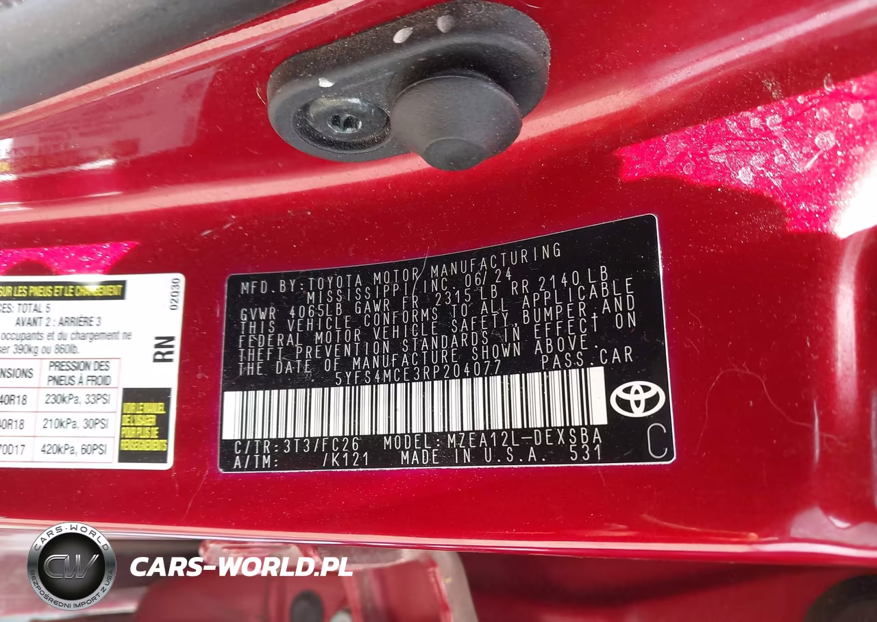 2024 Toyota Corolla Se VIN:5YFS4MCE3RP204077 - 9