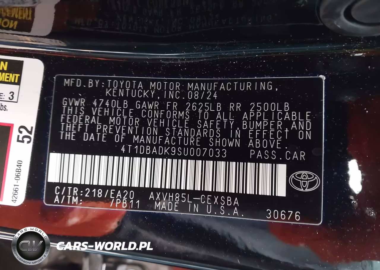 2025 Toyota Camry Se VIN:4T1DBADK9SU007033 - 9