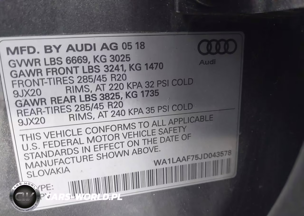2018 Audi Q7 3.0T Premium VIN:WA1LAAF75JD043578 - 9