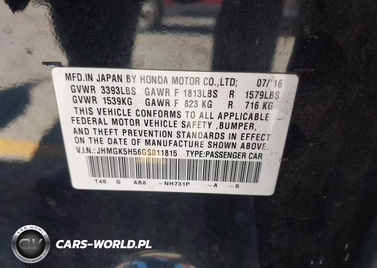 2016 Honda Fit Lx VIN:JHMGK5H56GS011815 - 9