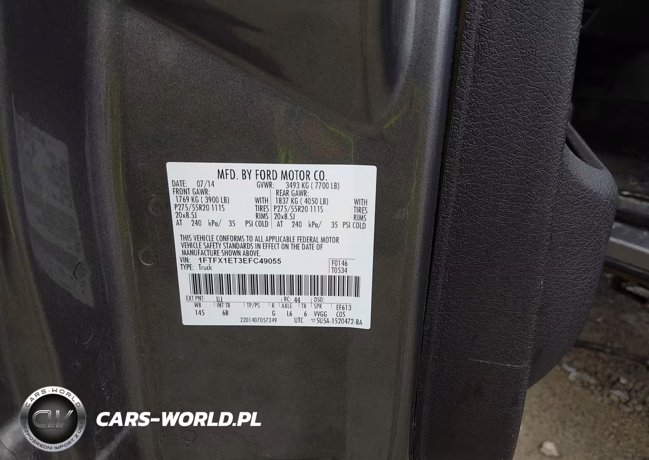 2014 Ford F-150 Fx4 VIN:1FTFX1ET3EFC49055 - 9