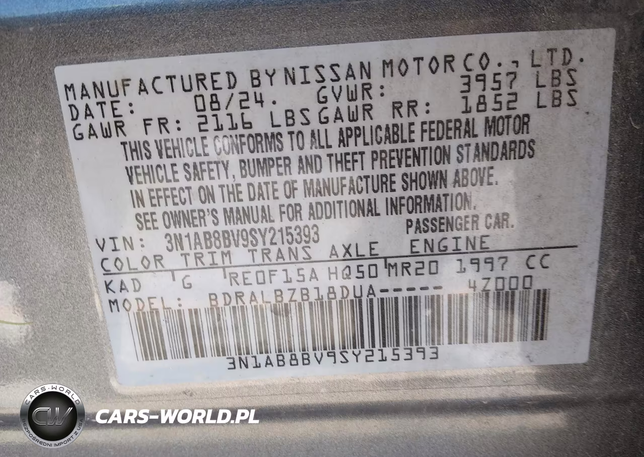 2025 Nissan Sentra S VIN:3N1AB8BV9SY215393 - 9