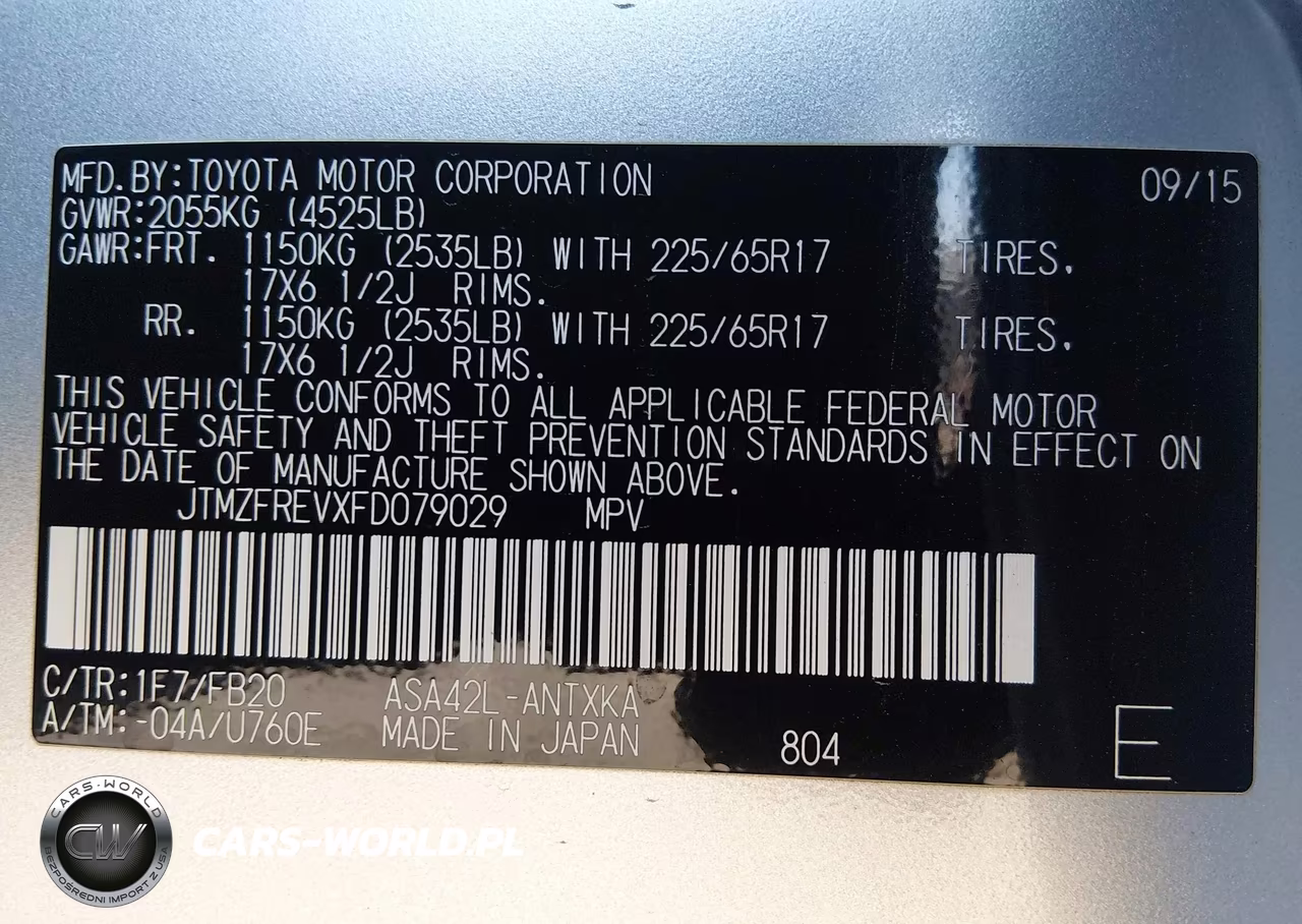 2015 Toyota Rav4 Le VIN:JTMZFREVXFD079029 - 9