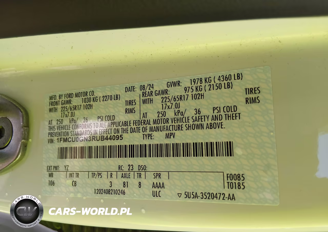 2024 Ford Escape Active VIN:1FMCU0GN3RUB44095 - 9