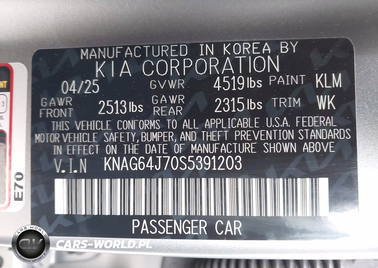 2025 Kia K5 Gt-Line VIN:KNAG64J70S5391203 - 9