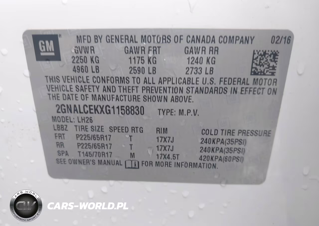 2016 Chevrolet Equinox Lt VIN:2GNALCEKXG1158830 - 9