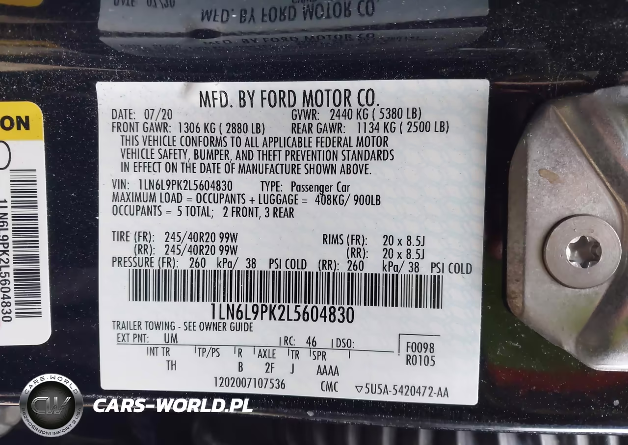2020 Lincoln Continental Standard VIN:1LN6L9PK2L5604830 - 9