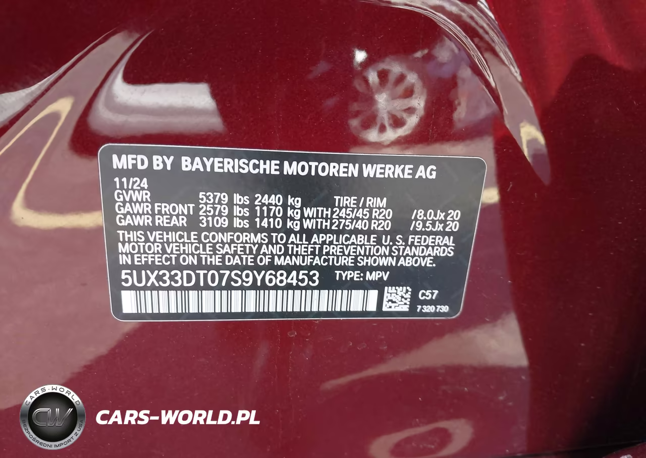 2025 BMW X4 xDrive30I VIN:5UX33DT07S9Y68453 - 9