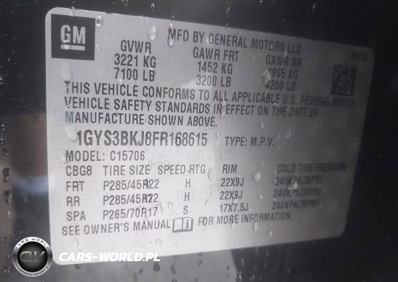 2015 Cadillac Escalade Luxury VIN:1GYS3BKJ8FR168615 - 9