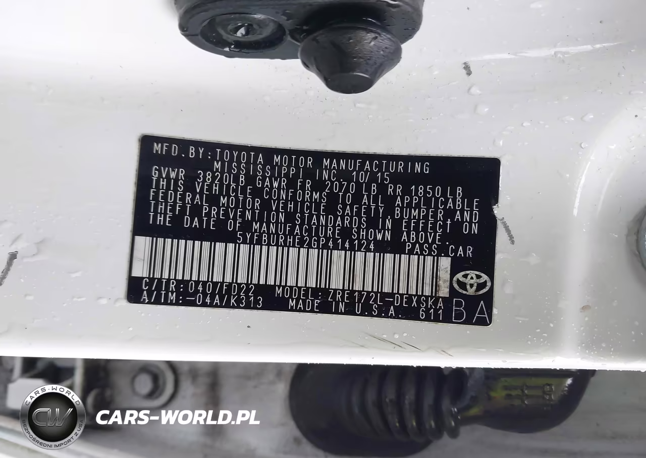 2016 Toyota Corolla S VIN:5YFBURHE2GP414124 - 9