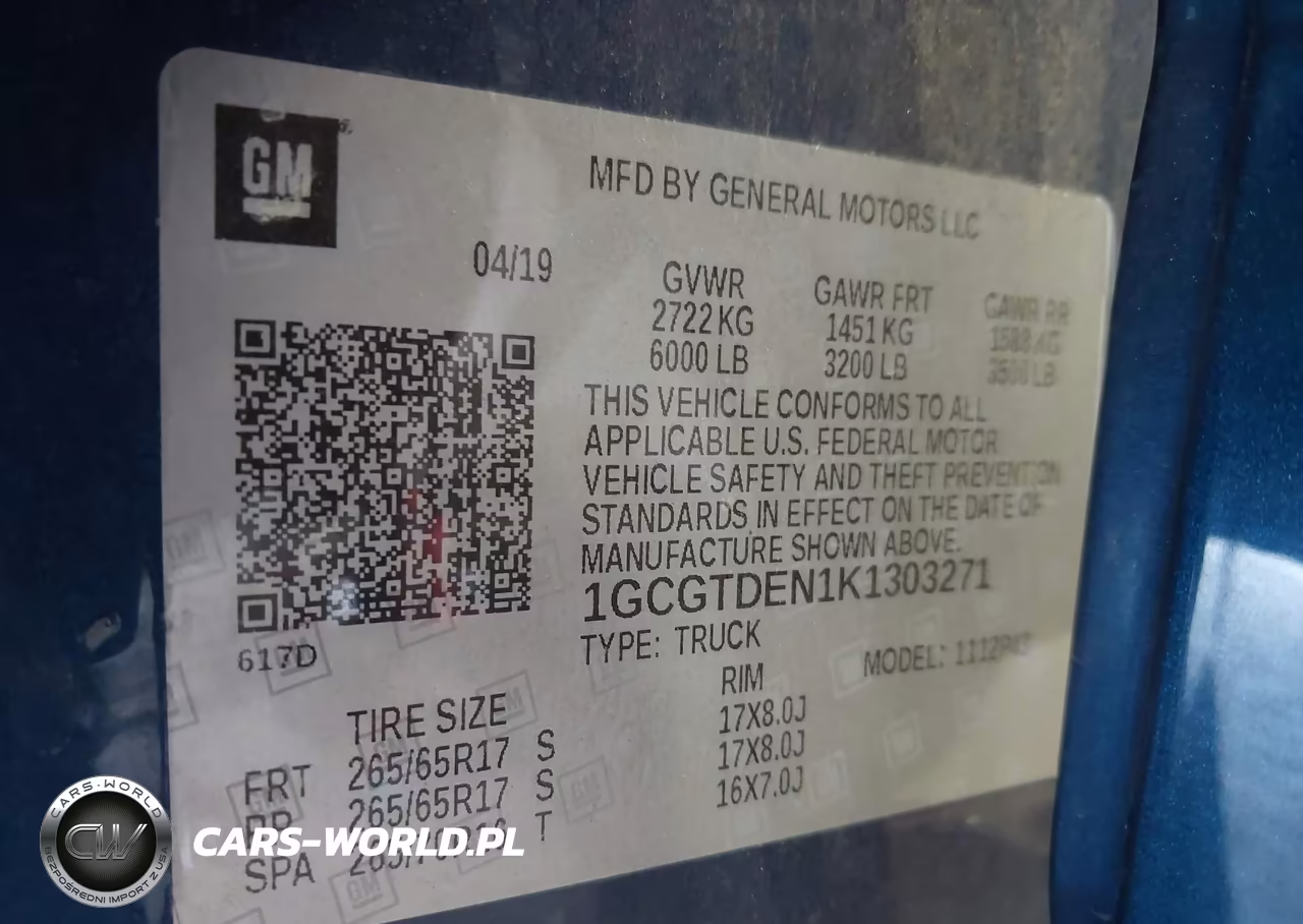 2019 Chevrolet Colorado Z71 VIN:1GCGTDEN1K1303271 - 9