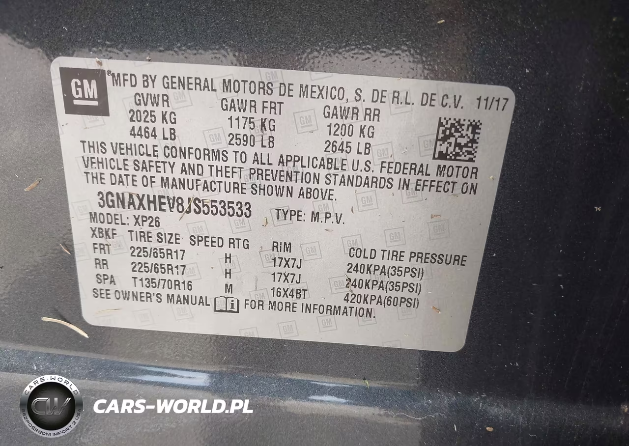 2018 Chevrolet Equinox Ls VIN:3GNAXHEV8JS553533 - 9