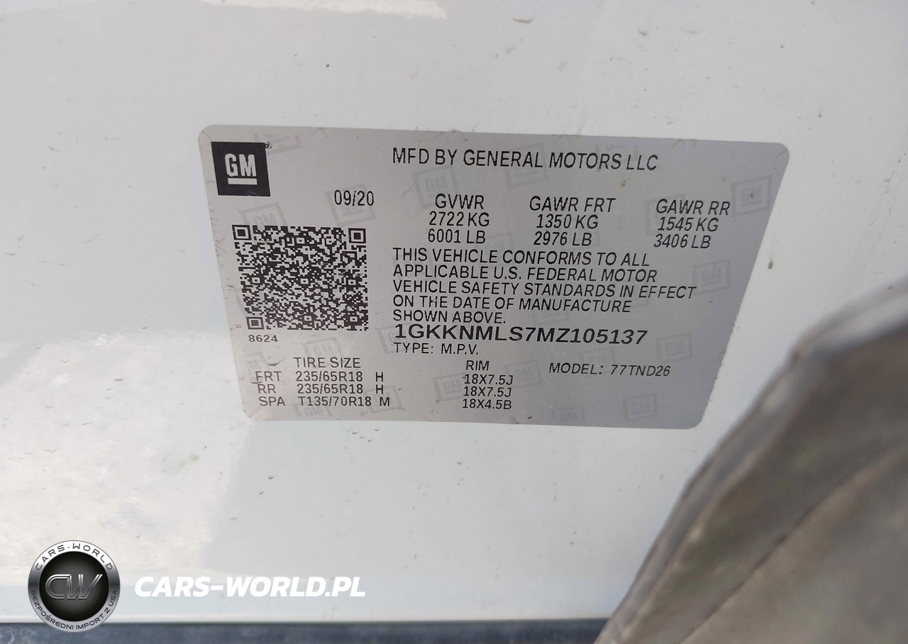 2021 GMC Acadia Fwd Slt VIN:1GKKNMLS7MZ105137 - 9