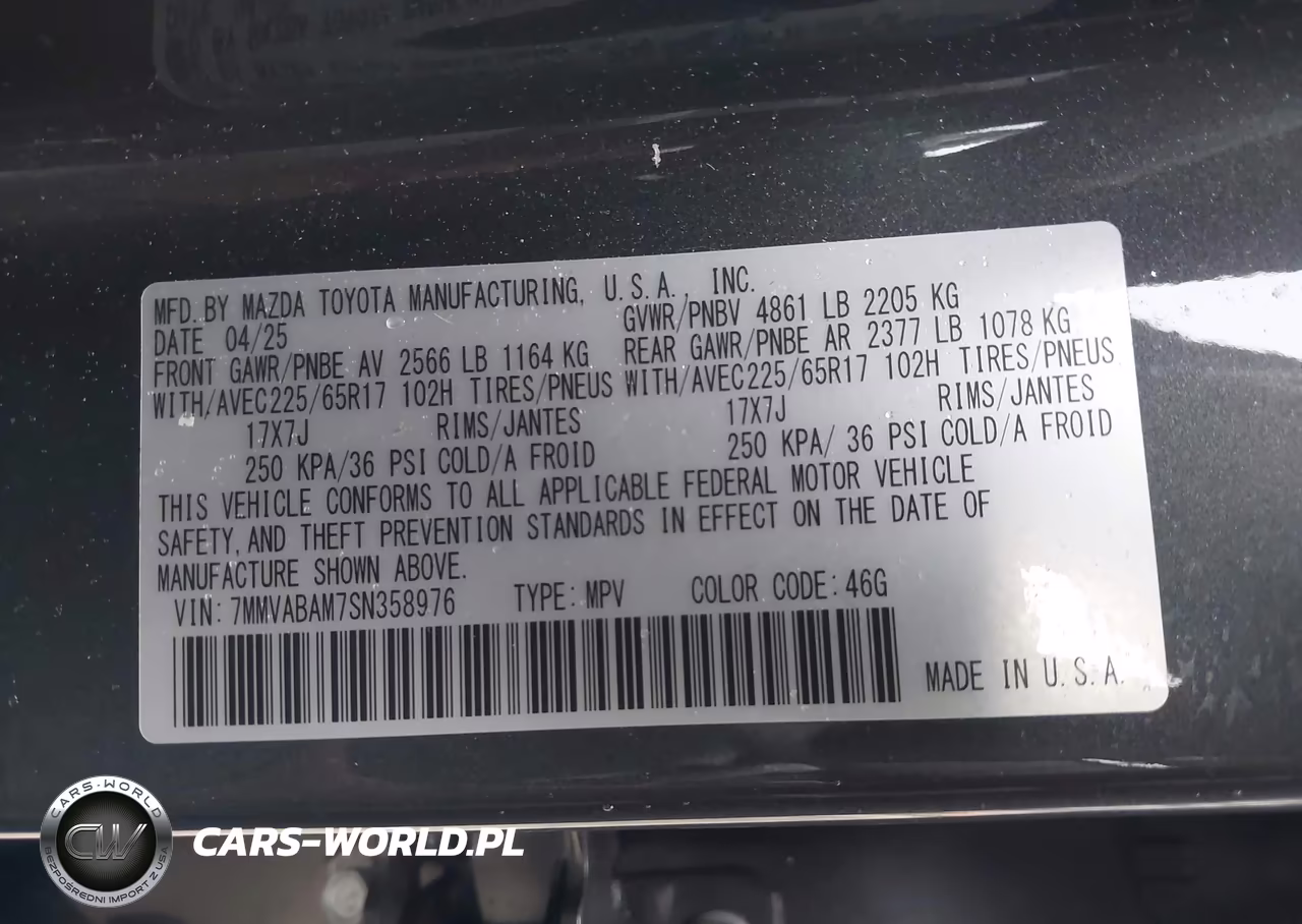 2025 Mazda Cx-50 2.5 S Select Package VIN:7MMVABAM7SN358976 - 9