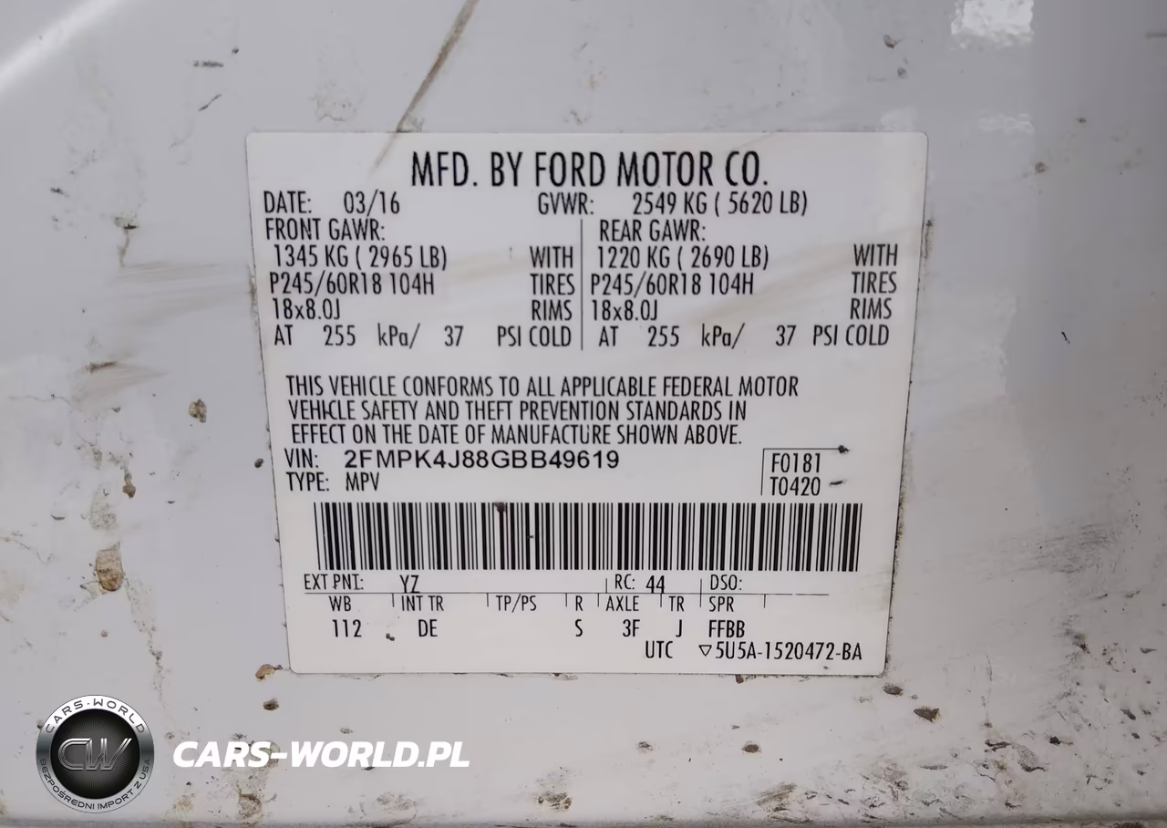 2016 Ford Edge Sel VIN:2FMPK4J88GBB49619 - 9