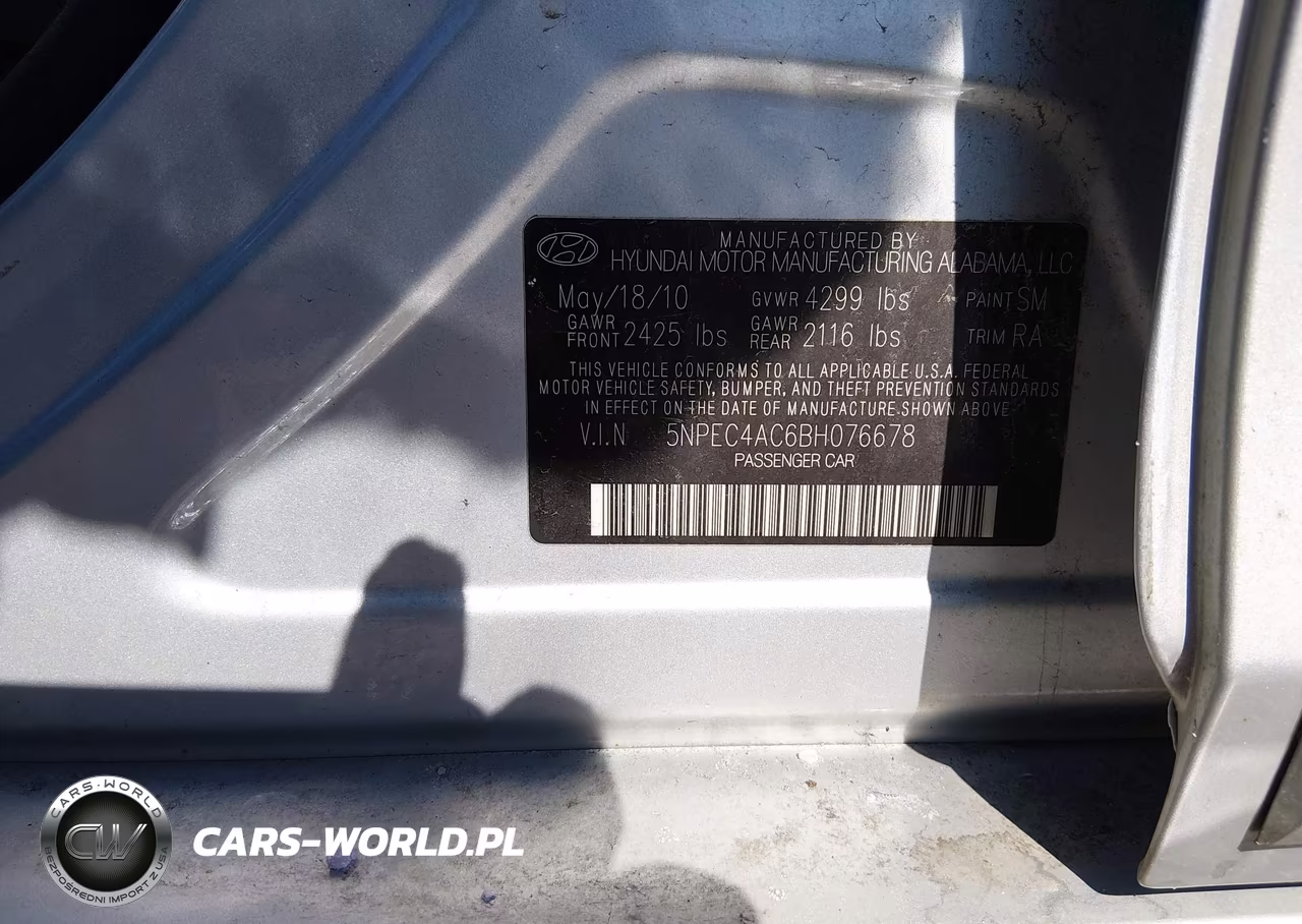 2011 Hyundai Sonata Ltd VIN:5NPEC4AC6BH076678 - 9