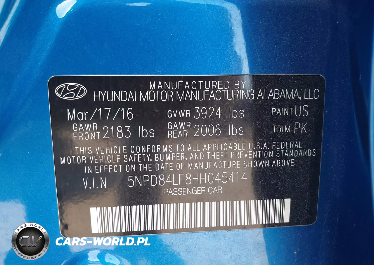 2017 Hyundai Elantra Limited VIN:5NPD84LF8HH045414 - 9