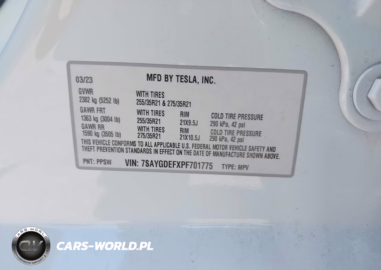 2023 Tesla Model Y Performance Dual Motor All-Wheel Drive VIN:7SAYGDEFXPF701775 - 9