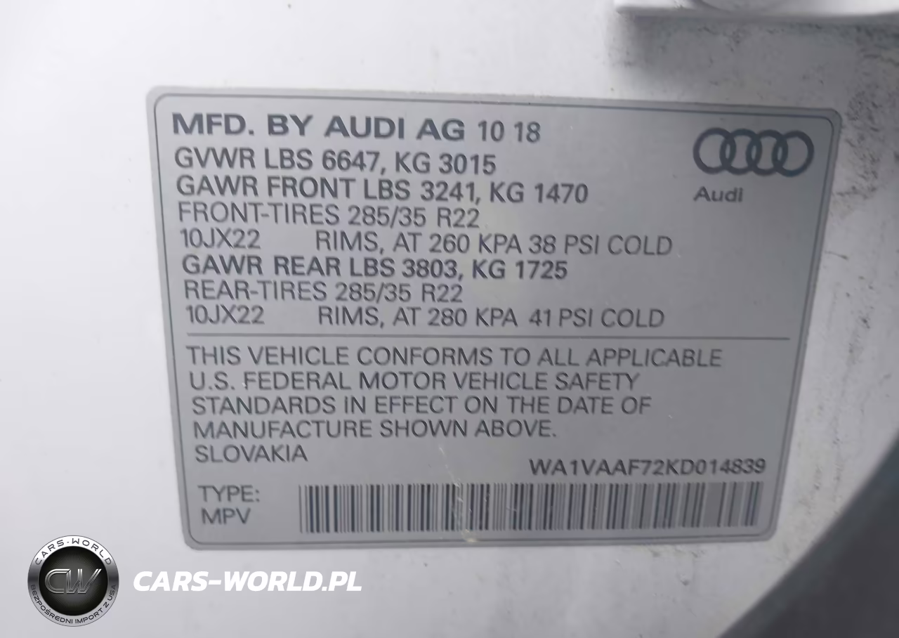 2019 Audi Q7 55 Premium VIN:WA1VAAF72KD014839 - 9
