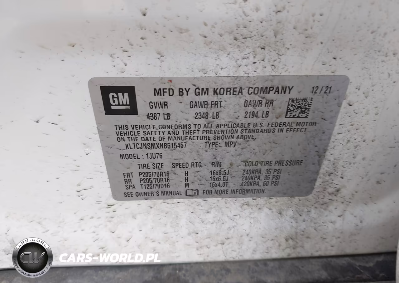 2022 Chevrolet Trax Awd Ls VIN:KL7CJNSMXNB515457 - 9