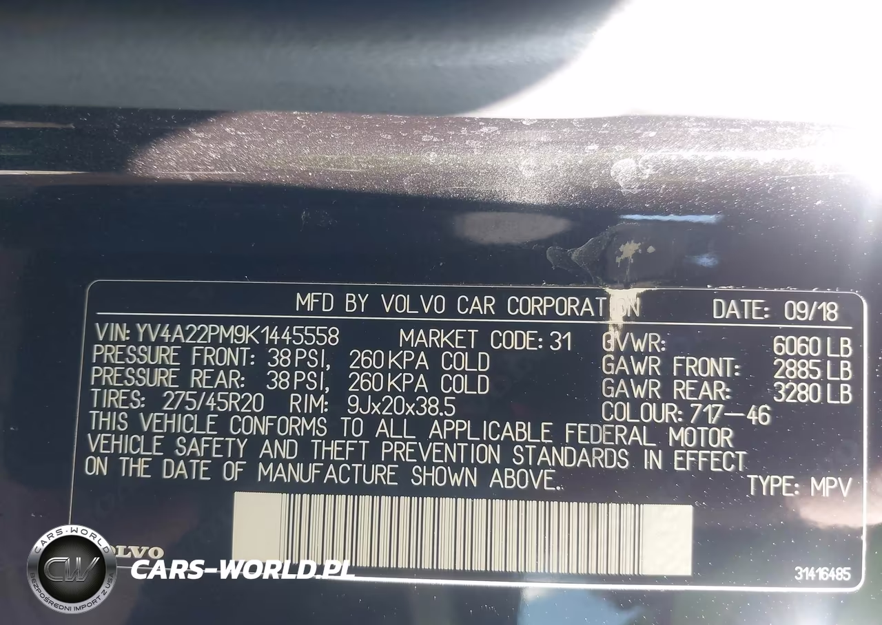 2019 Volvo Xc90 T6 R-Design VIN:YV4A22PM9K1445558 - 9