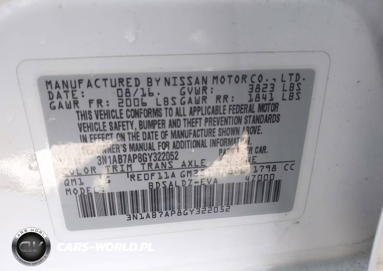 2016 Nissan Sentra Sv VIN:3N1AB7AP8GY322052 - 9