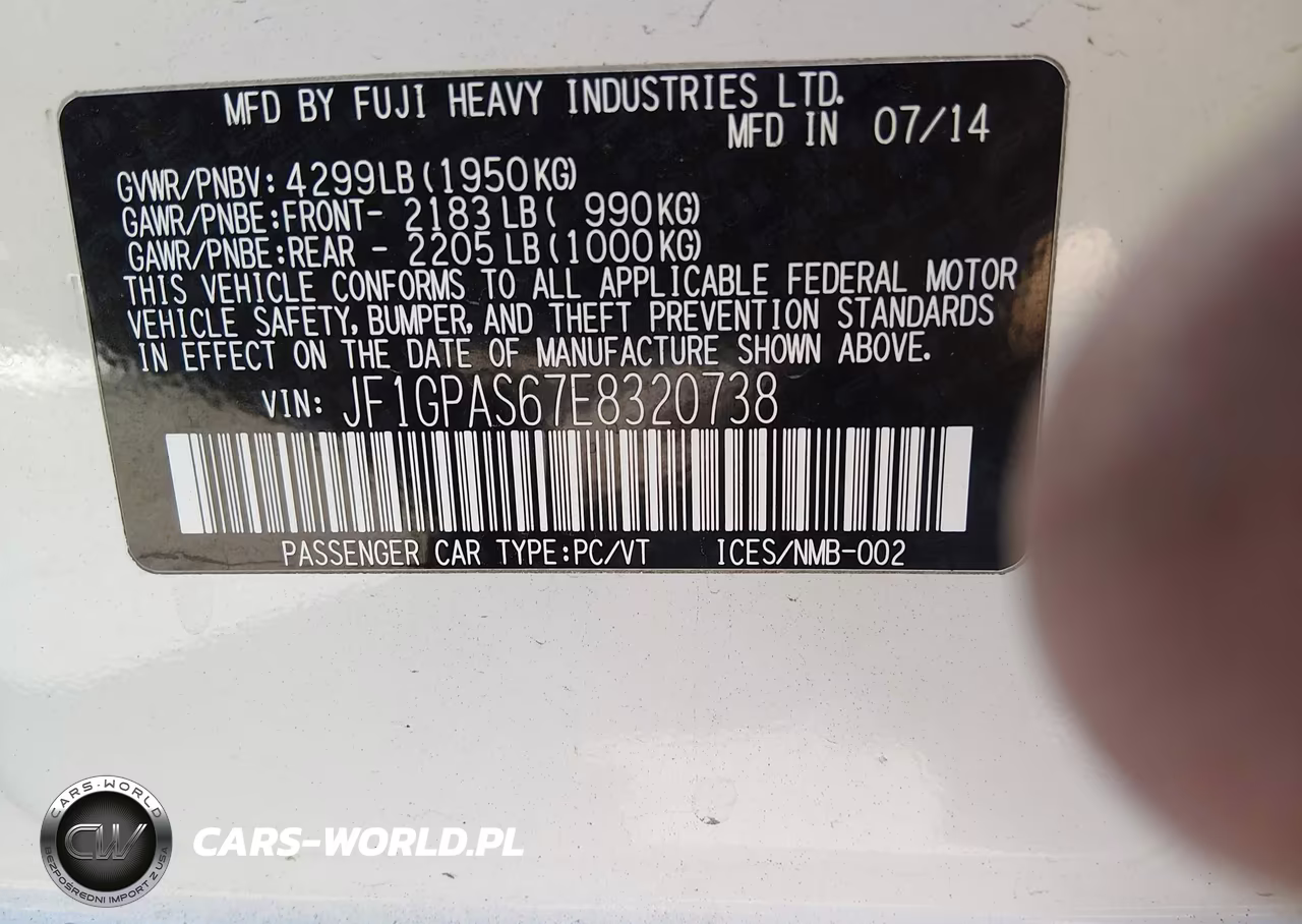 2014 Subaru Impreza 2.0I Sport Limited VIN:JF1GPAS67E8320738 - 9