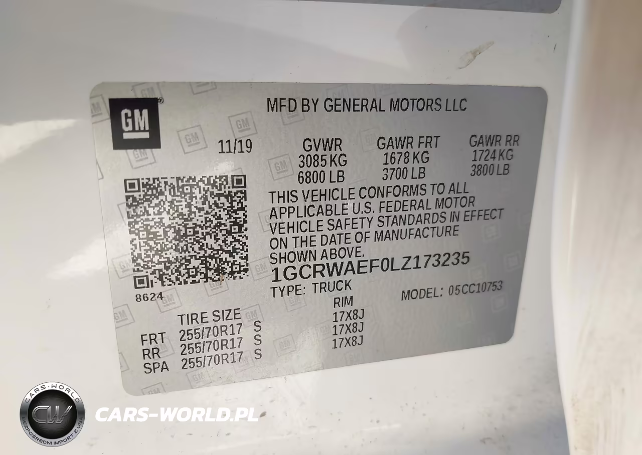 2020 Chevrolet Silverado 1500 2Wd Standard Bed Wt VIN:1GCRWAEF0LZ173235 - 9
