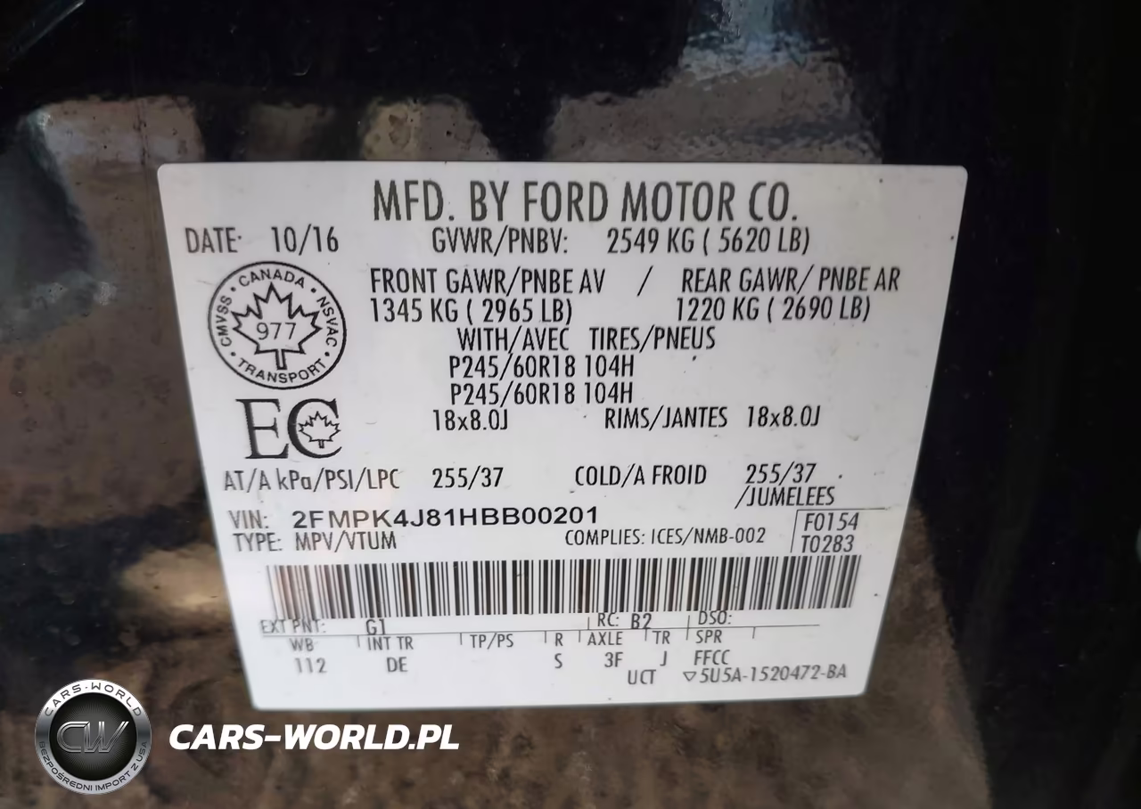 2017 Ford Edge Sel VIN:2FMPK4J81HBB00201 - 9