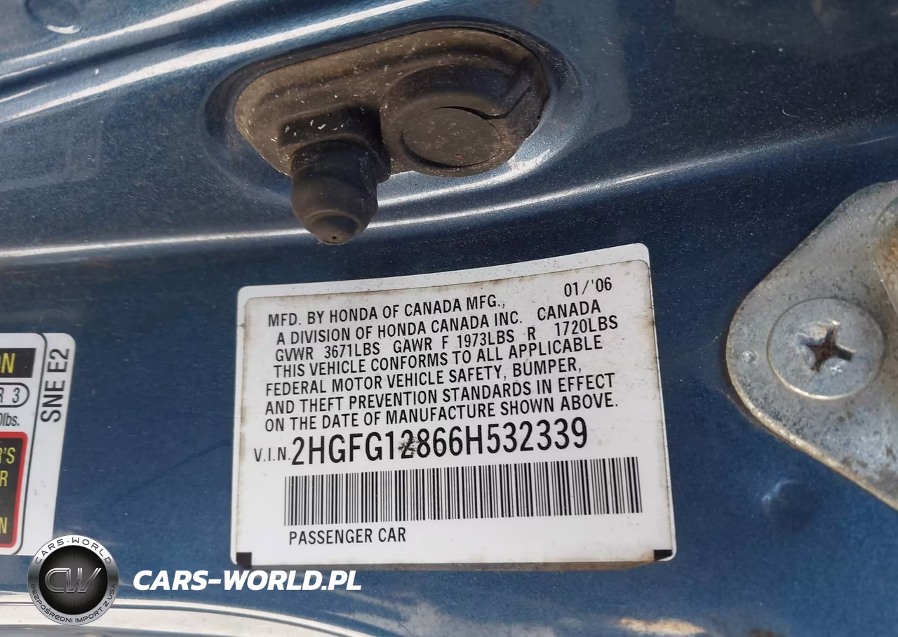 2006 Honda Civic Ex VIN:2HGFG12866H532339 - 9