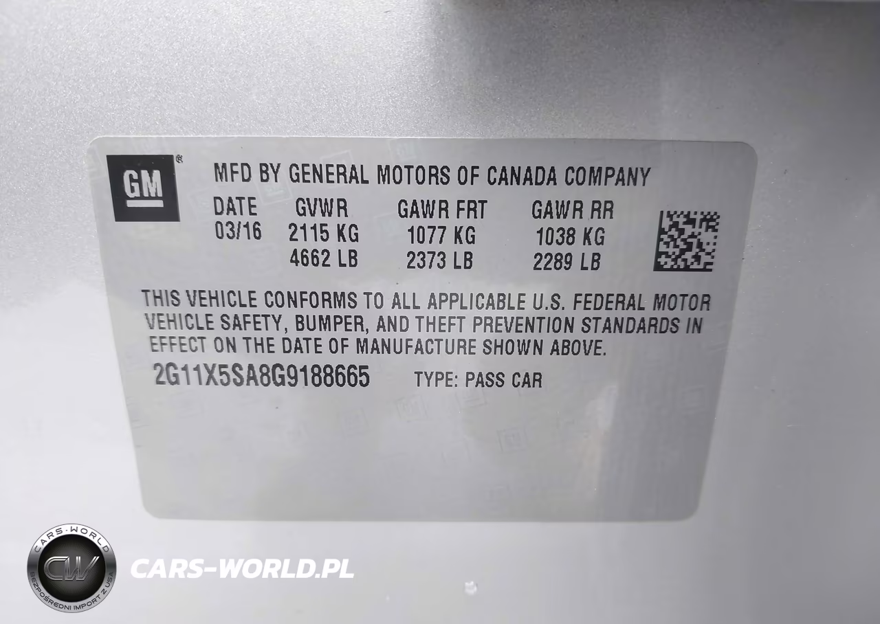 2016 Chevrolet Impala 1Fl VIN:2G11X5SA8G9188665 - 9
