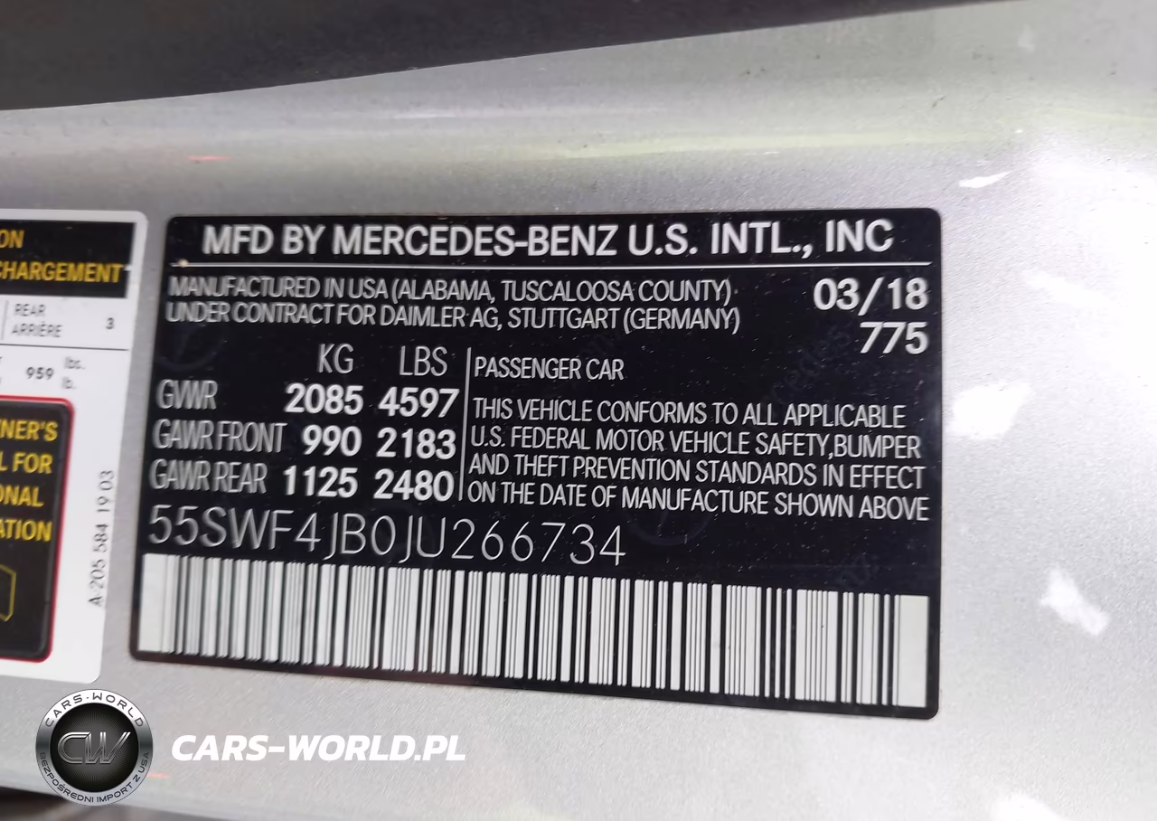 2018 Mercedes-Benz C 300 VIN:55SWF4JB0JU266734 - 9