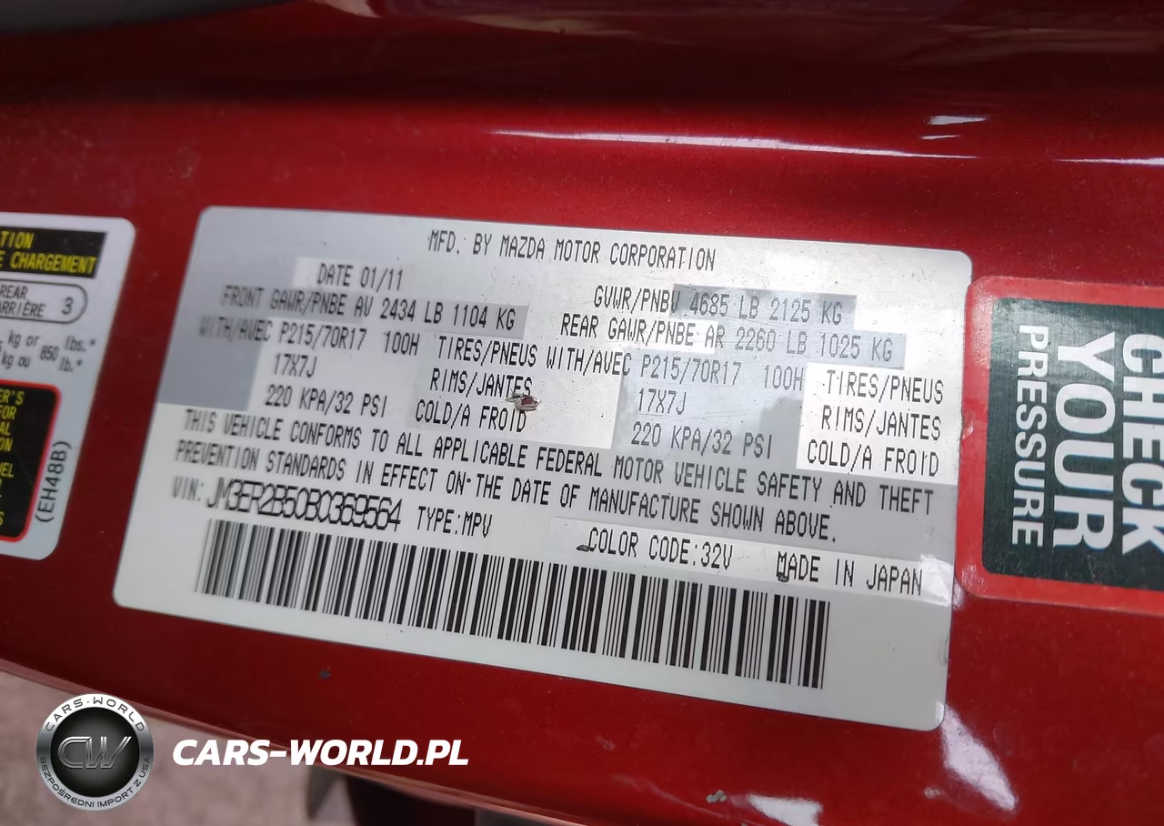 2011 Mazda Cx-7 I Sport VIN:JM3ER2B50B0369564 - 9