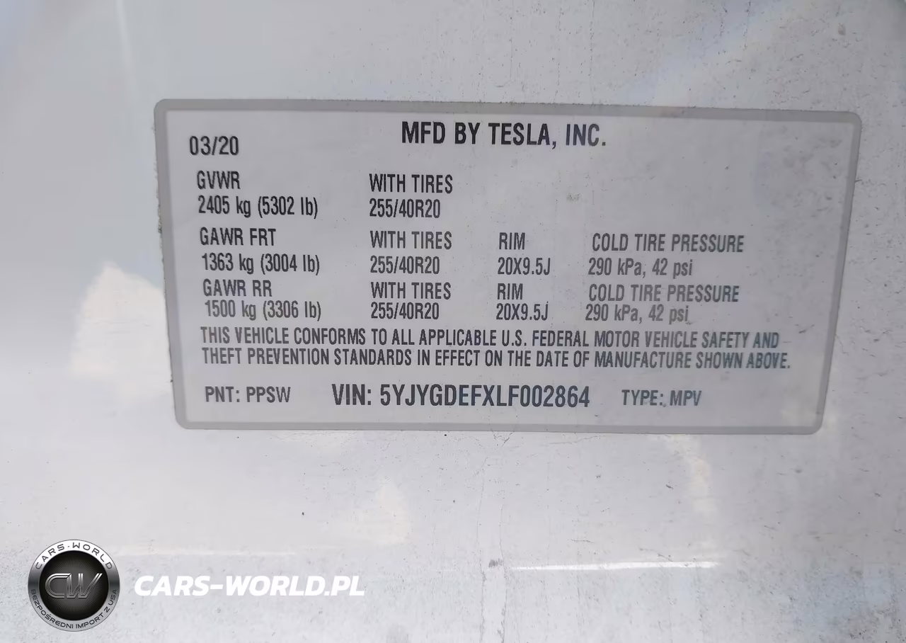 2020 Tesla Model Y VIN:5YJYGDEFXLF002864 - 9