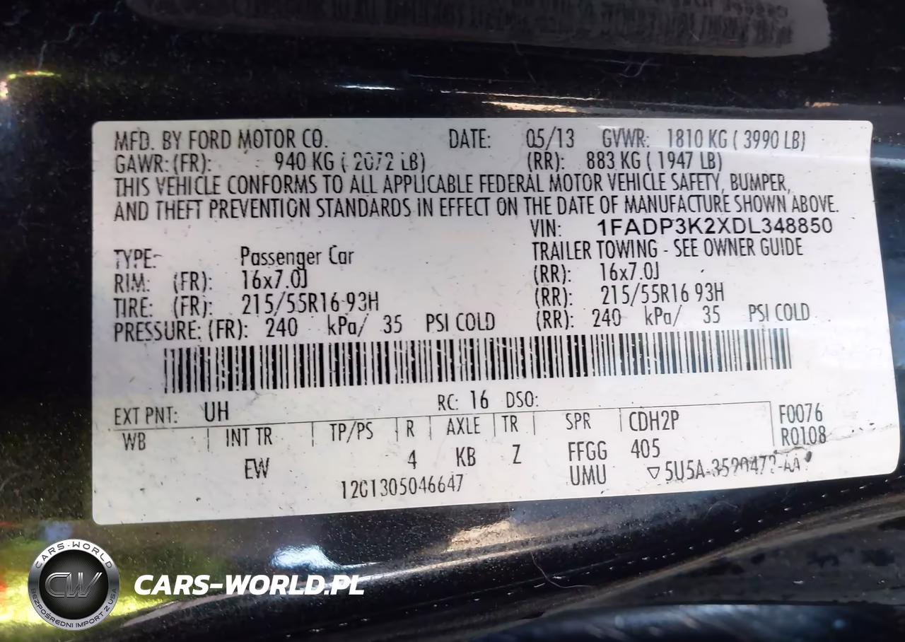 2013 Ford Focus Se VIN:1FADP3K2XDL348850 - 9