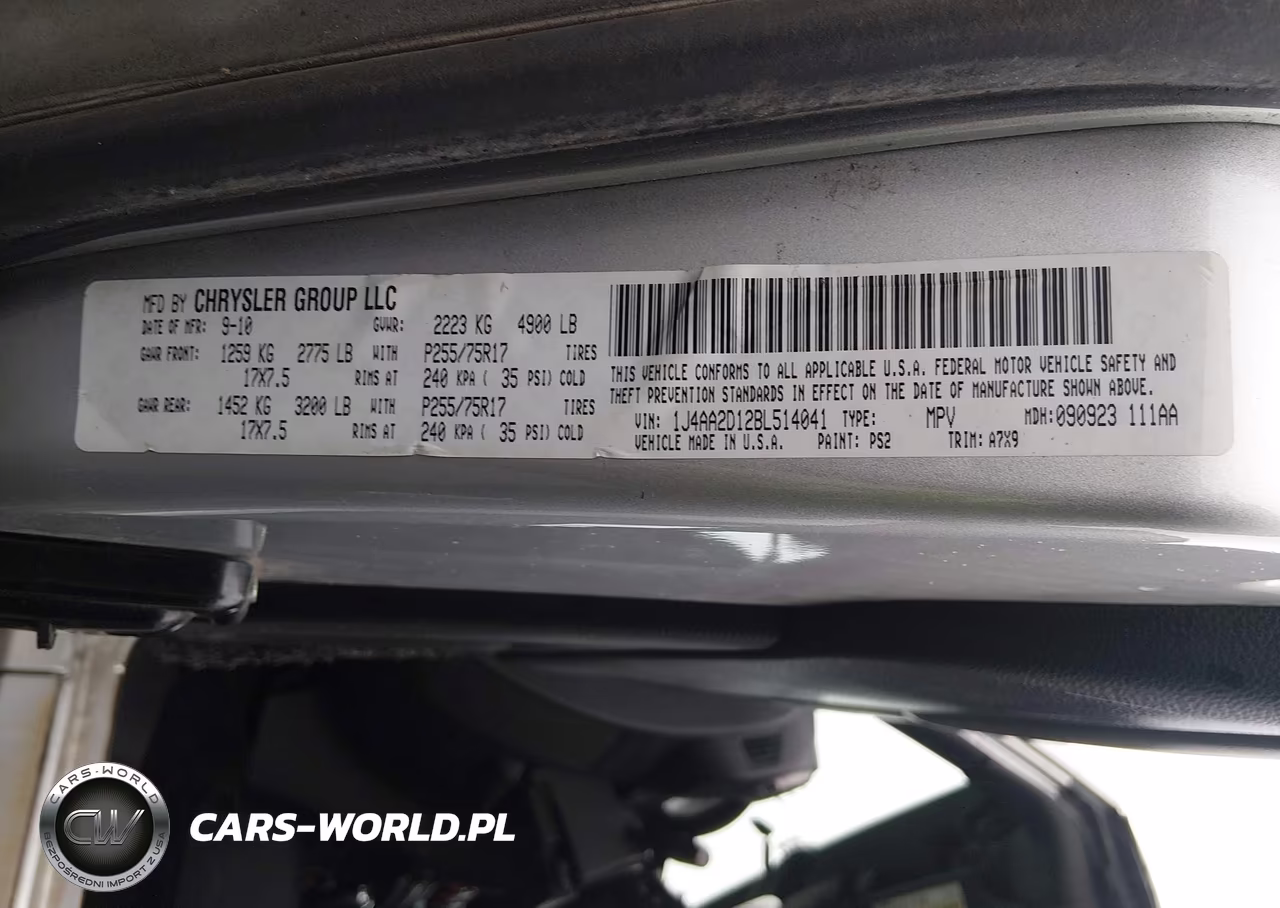 2011 Jeep Wrangler Sport VIN:1J4AA2D12BL514041 - 9