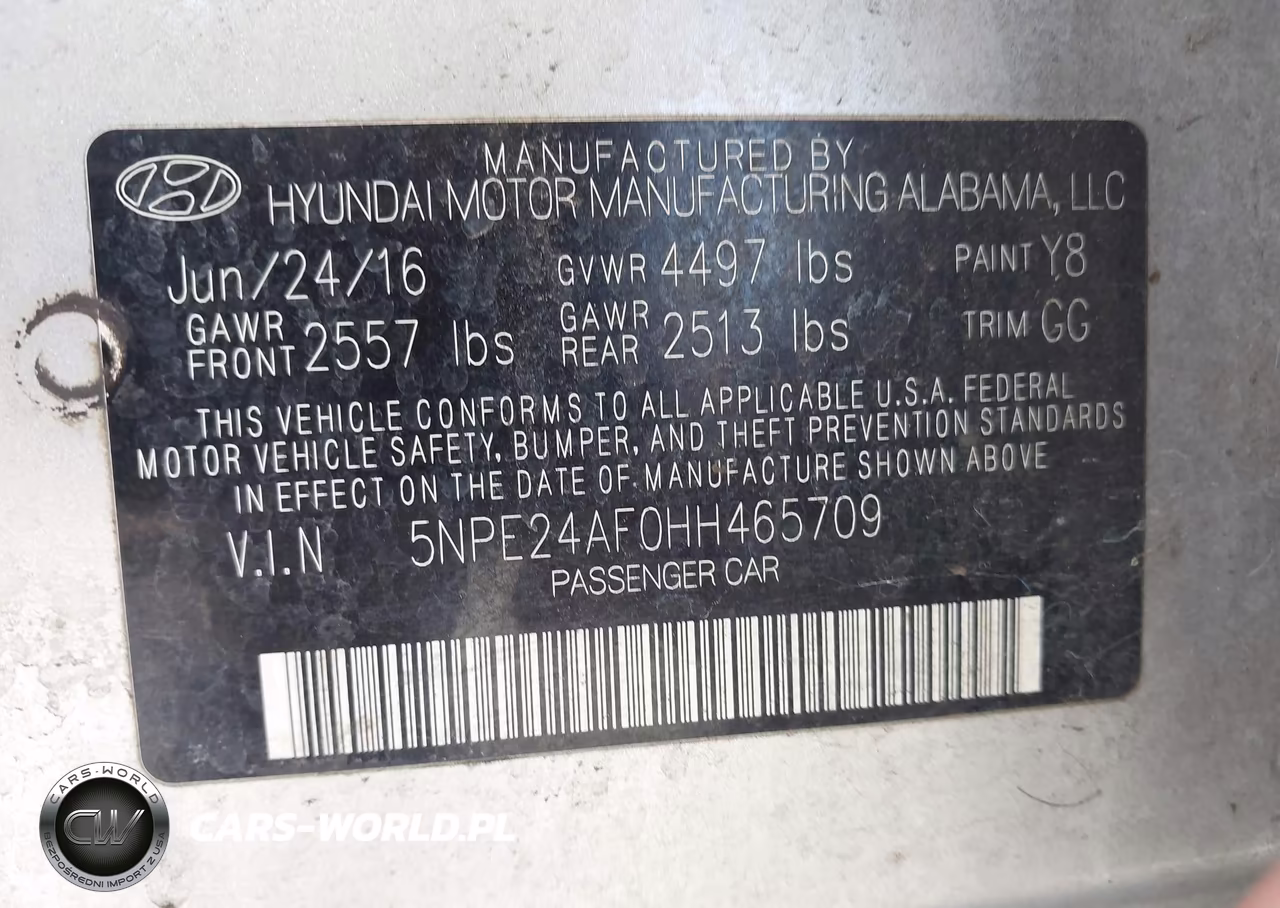 2017 Hyundai Sonata VIN:5NPE24AF0HH465709 - 9