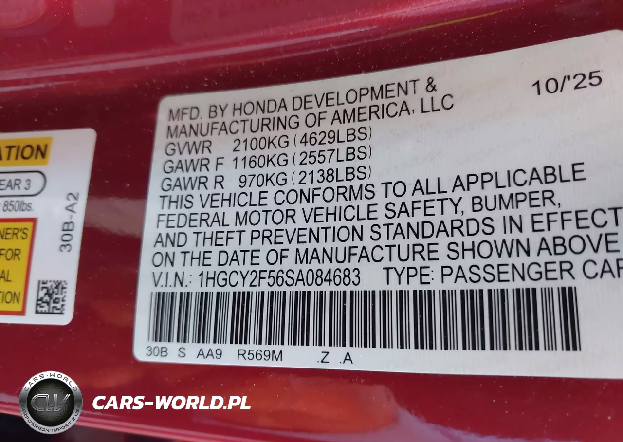 2025 Honda Accord Hybrid Sport VIN:1HGCY2F56SA084683 - 9