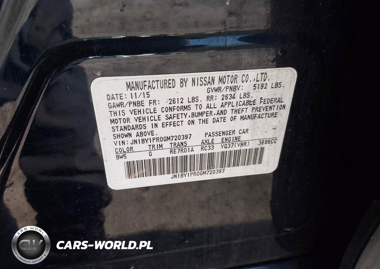 2016 Infiniti Q70L 3.7X VIN:JN1BY1PR0GM720397 - 9