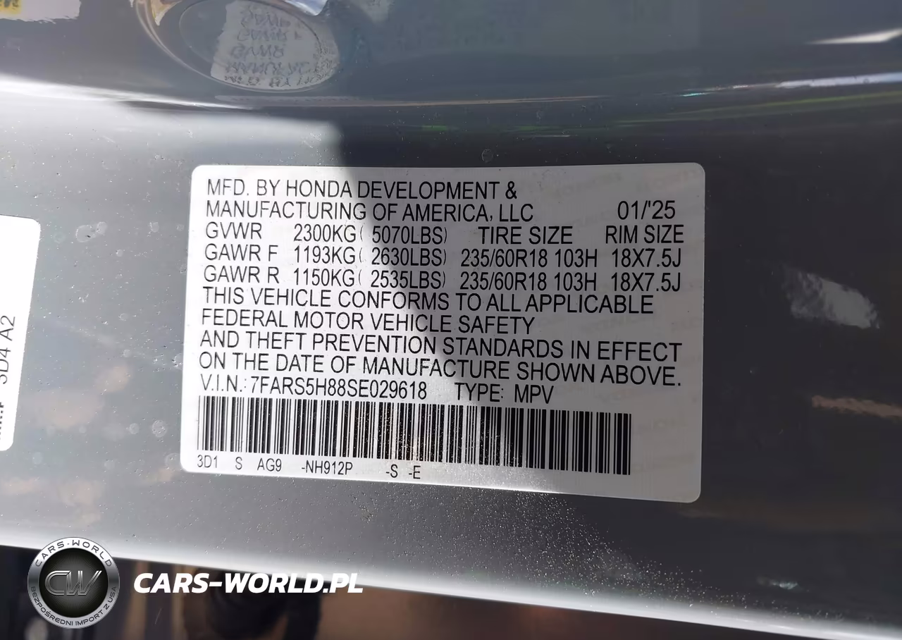 2025 Honda Cr-V Hybrid Sport-L VIN:7FARS5H88SE029618 - 9