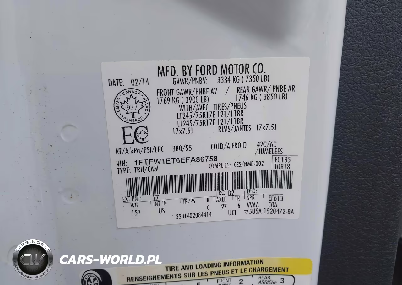 2014 Ford F-150 Xlt VIN:1FTFW1ET6EFA86758 - 9