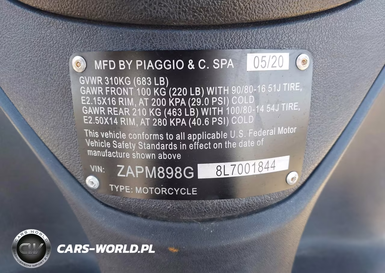2020 Piaggio Liberty VIN:ZAPM898G8L7001844 - 10