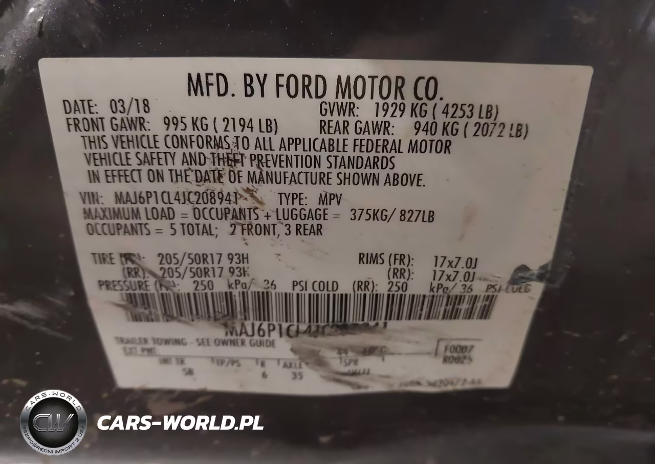 2018 Ford Ecosport Ses VIN:MAJ6P1CL4JC208941 - 9