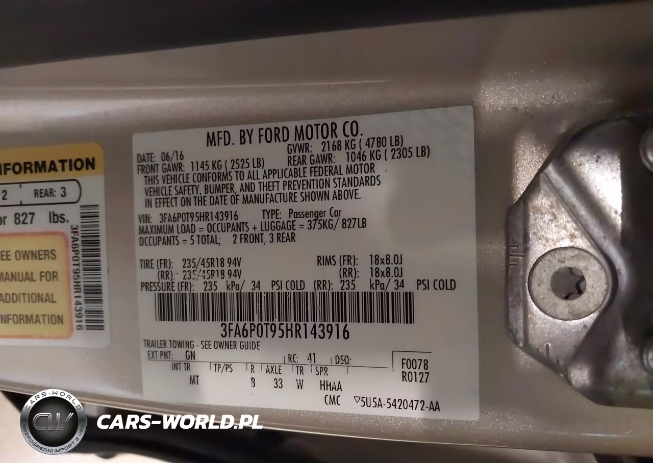 2017 Ford Fusion Se VIN:3FA6P0T95HR143916 - 9