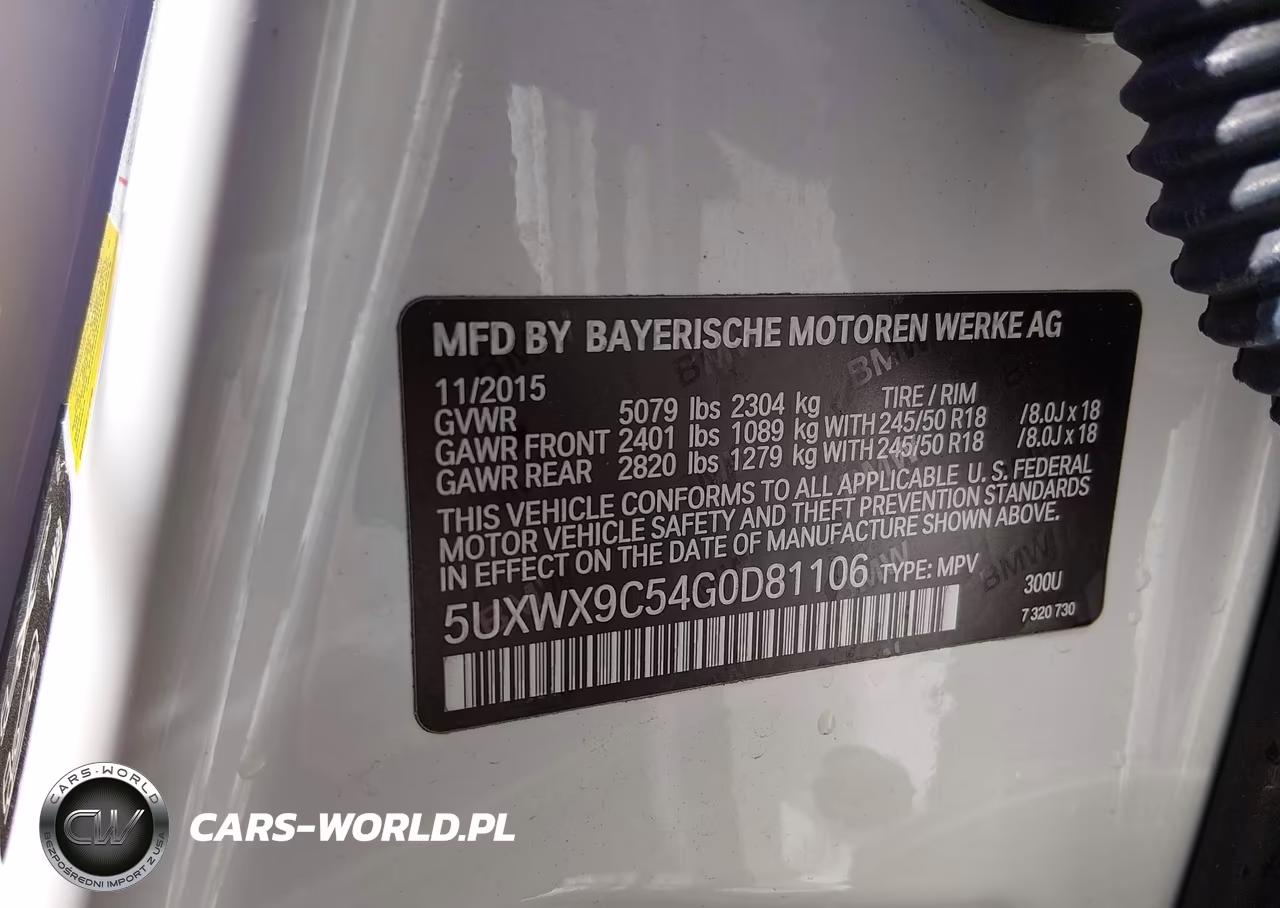 2016 BMW X3 xDrive28I VIN:5UXWX9C54G0D81106 - 9