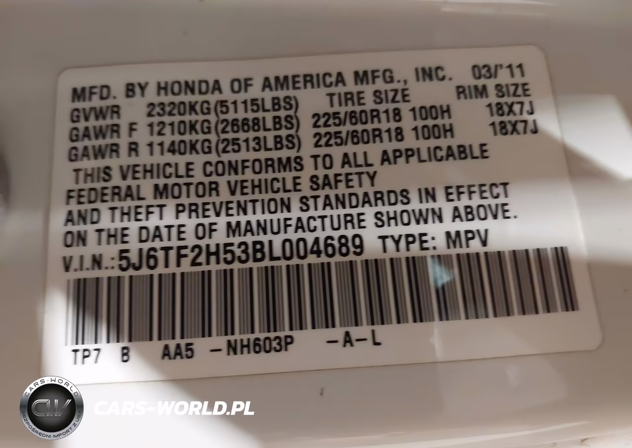 2011 Honda Accord Crosstour Ex-L VIN:5J6TF2H53BL004689 - 9