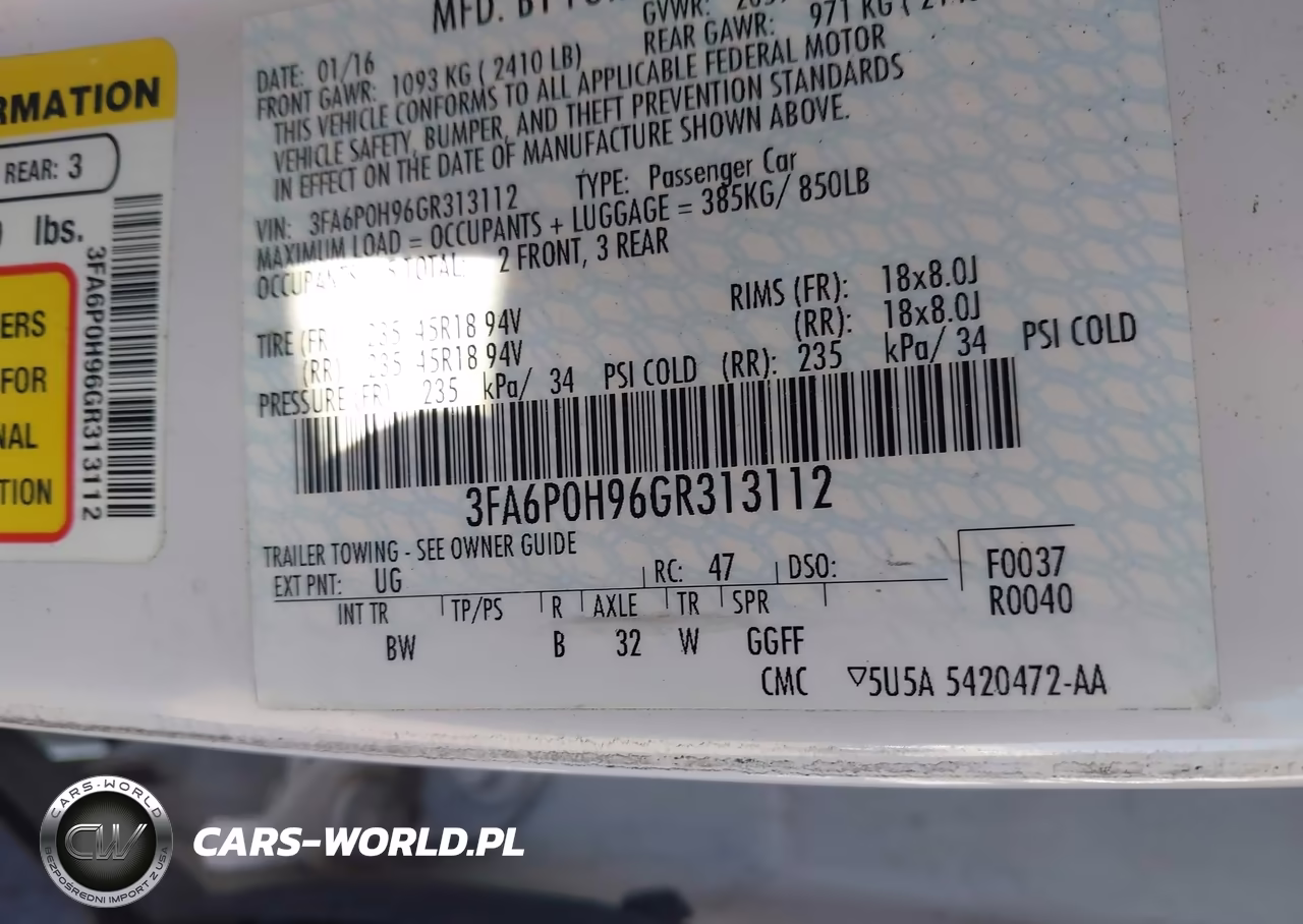 2016 Ford Fusion Se VIN:3FA6P0H96GR313112 - 9