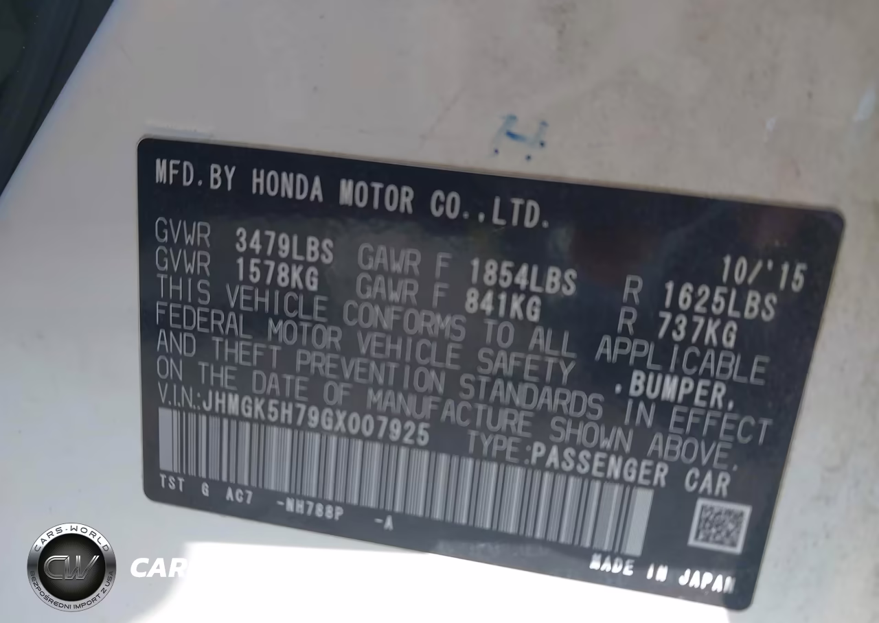 2016 Honda Fit Ex VIN:JHMGK5H79GX007925 - 9