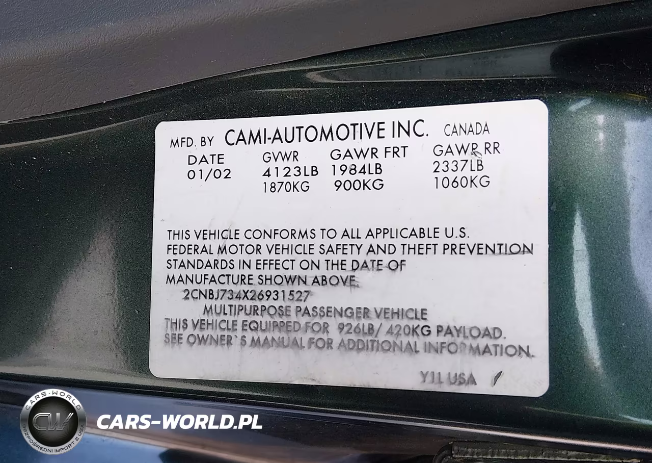 2002 Chevrolet Tracker Hard Top Zr2 VIN:2CNBJ734X26931527 - 9