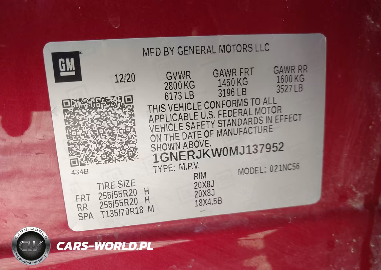 2021 Chevrolet Traverse Fwd Rs VIN:1GNERJKW0MJ137952 - 9